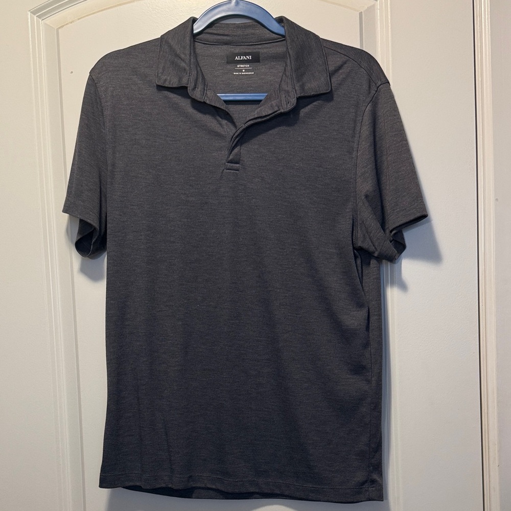 Alfani Men's Charcoal Polo Shirt